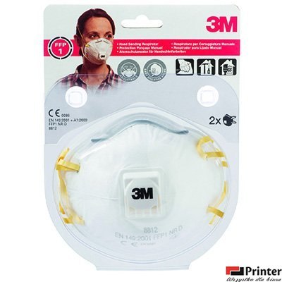 Półmaska filtrująca, ręczne szlifowanie(2)3m z zaworem8812 FFP1 XA004838802