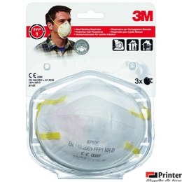 Półmaska filtrująca, ręczne szlifowanie(3)3M bez zaw.8710E FFP1 XA004838810