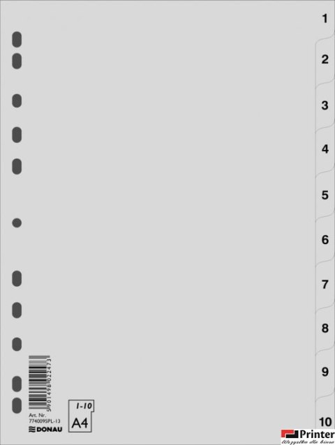 Przek.A4 1-10 PP szar.7740095 PL-13 DONAU/B470410