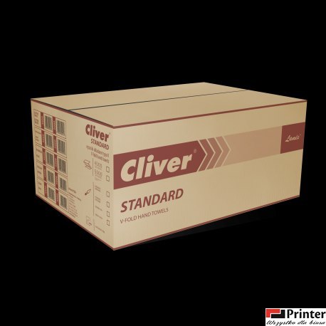 Ręczniki składane V STANDARD extra białe 4000 składek makulatura CLIVER (ZZ) 2165