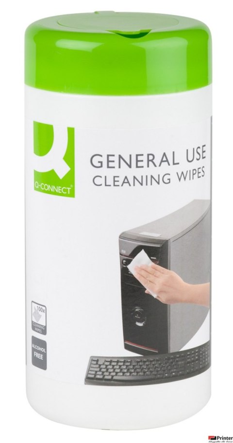 Ściereczki do czyszczenia obudów , tuba, 100szt., typu Q-CONNECT KF04508A