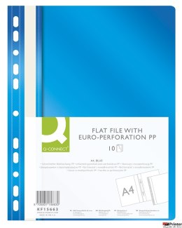 Skoroszyt Q-CONNECT, PP, A4, standard, 120/170mikr., wpinany, niebieski KF15663
