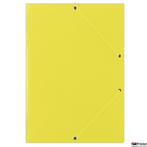 Teczka z gumką żółta FEP11G DONAU gładka