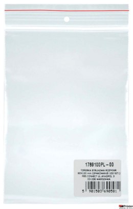 Torebka strunowa DONAU, PP, 80x120mm, 100szt., transparentna