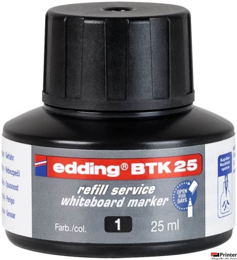 Tusz do markerów do tablic 25 ml czarny Edding BTK25/001/C