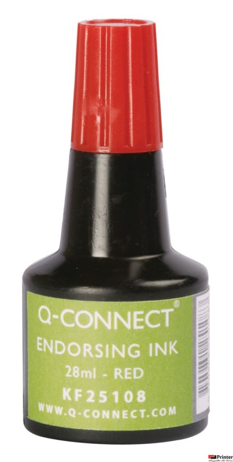 Tusz do pieczątek , 28ml, czerwony, typu Q-CONNECT KF25108