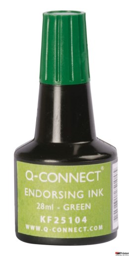 Tusz do pieczątek , 28ml, zielony, typu Q-CONNECT KF25104