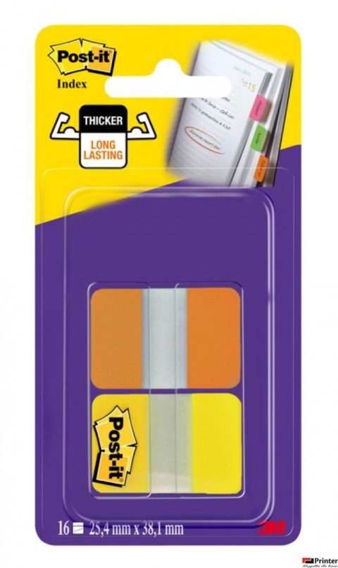 Zakładki indeksujące POST-IT_ do archiwizacji (686-OY), PP, silne, 38x25,4mm, 2x8 kart., mix kolorów