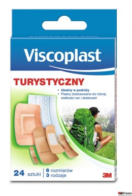 Zestaw plastrów VISCOPLAST, turystyczny, 24szt., TRAYPACK, mix kolorów