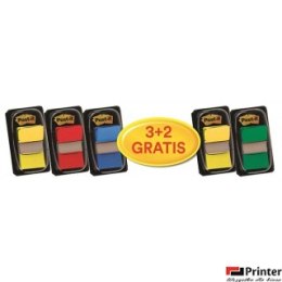 Zestaw promocyjny zakładek POST-IT (680 -P5+2), PP, 25,4x43,2mm, mix kolorów, 3+2 GRATIS