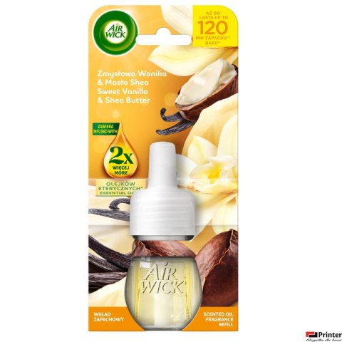 AIR WICK odświeżacz Elektryczny wkład 19 ml Zmysłowa Wanilia & Masło Shea, 18260