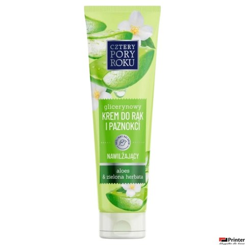 CZTERY PORY ROKU Krem nawilżający do rąk i paznokci Aloes i Zielona Herbata 130ml