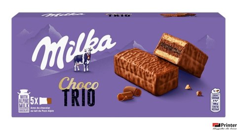 Ciastka MILKA CHOCO TRIO z kremowym nadzieniem 150g