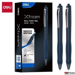 Długopis automatyczny 0,7 mm, seria Xtream Q48, niebieski, EQ48_BL, Deli.
