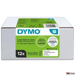 Etykieta DYMO adresowa - 89 x 36 mm, biały - VALUE PACK 12 szt. 2093093