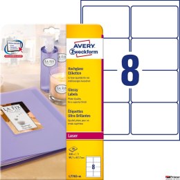 Etykiety błyszczące L7765-40 99,1 x 67,7 40ark Avery Zweckform (X)