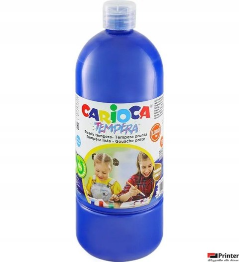 Farba tempera 1000 ml, ciemny niebieski CARIOCA 40430/17