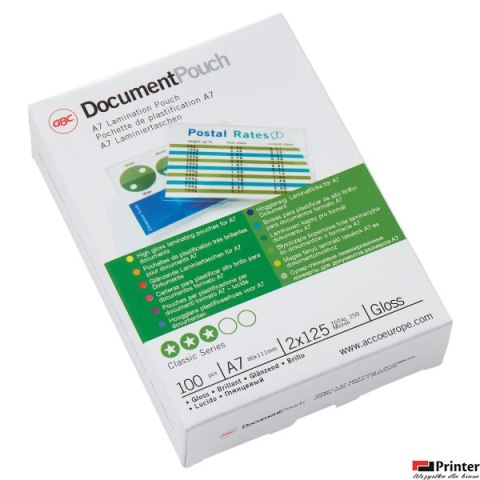 Folia do laminacji Document, A7, 125 mic, IB581076, GBC