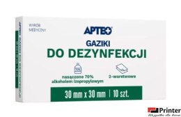 Gaziki do dezynfekcji nasączone alkoholem Alcohol Pad, 10 sztuk 30x30mm