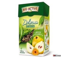 Herbata BIG-ACTIVE zielona liściasta z owocem pigwy 100g