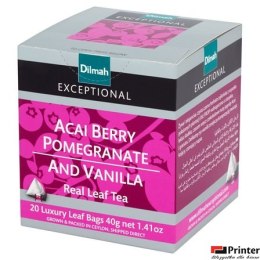 Herbata DILMAH Exceptional jagoda acai, granat i wanilia 20kopert czarna