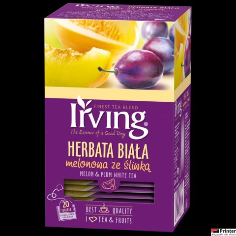 Herbata IRVING melon ze śliwką 20t biała
