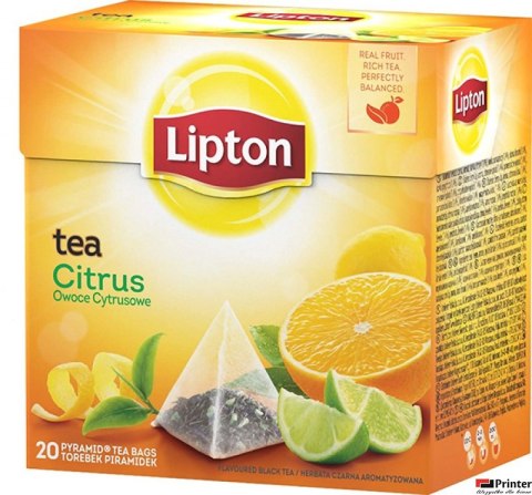 Herbata LIPTON PIRAMID CITRUS owoce cytrusowe 20t