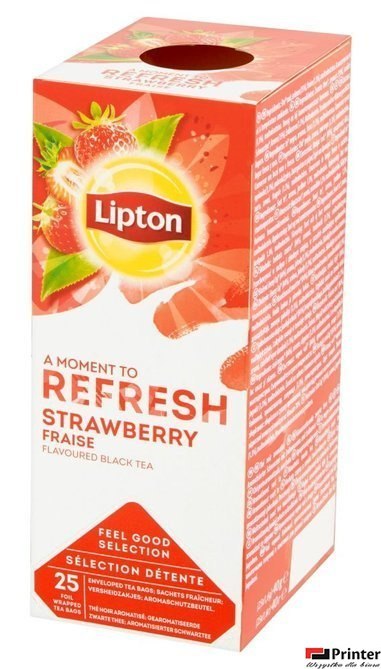 Herbata LIPTON REFRESH Strawberry czarna (25 kopert fol.)
