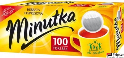 Herbata MINUTKA, ekspresowa, 100 torebek, czarna