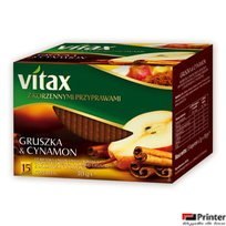 Herbata VITAX owocowo-ziołowa, gruszka i cynamon, 15 kopert, 419766