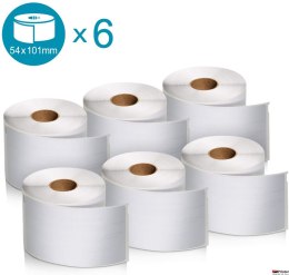 Identyfikator transportowy imienny - 101 x 54 mm, biały - VALUE PACK 6 szt. 2093092