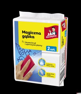 JAN NIEZBĘDNY Magiczna gąbka do usuwania plam, biało-czerwona, 2 szt. 35417