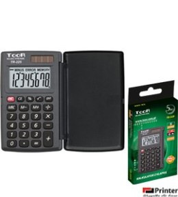 Kalkulator TOOR TR-225, 8 pozycyjny, kieszonkowy z klapką 120-1856