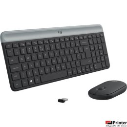 Klawiatura + mysz LOGITECH slim combo MK470 czarna bezprzewodowy zestaw