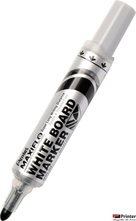 Marker do tablic suchościeralny gruby Maxiflo Pentel MWL5W czarny MWL5W-AX suchościeralny .