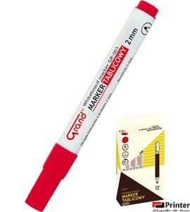 Marker tablicowy GR-003 okrągła końcówka czerwony GRAND 160-1309