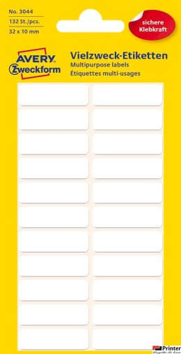 Minietykiety 3044 32 x 10 6ark. do opisywania ręcznego, Avery Zweckform (X)