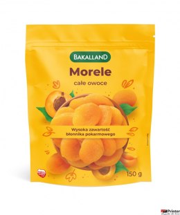 Morele suszone całe owoce 150g BAKALLAND