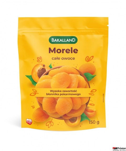 Morele suszone całe owoce 150g BAKALLAND
