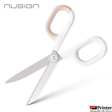 Nożyczki Comfort Nusign ENS056, 14,5 cm, białe ENS056-WH Deli