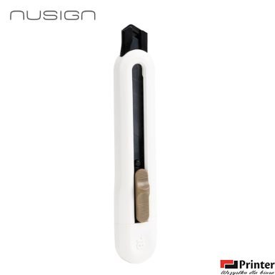 Nożyk biurowy Nusign ENS062, ostrze łamane 18mm, biały ENS062-WH Deli