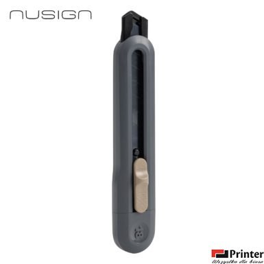 Nożyk biurowy Nusign ENS062, ostrze łamane 18mm, ciemnoszary ENS062-DGR Deli