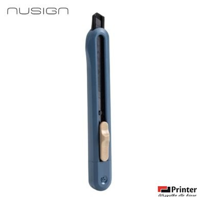 Nożyk biurowy Nusign ENS063, ostrze łamane 9mm, granatowy ENS063-NB Deli