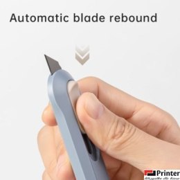 Nożyk biurowy mini, Nusign ENS065, ostrze łamane 12mm, niebieski ENS065-BL Deli