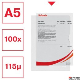 Ofertówki groszkowe A5 Esselte, 115 mikronów, 100 sztuk, 54850