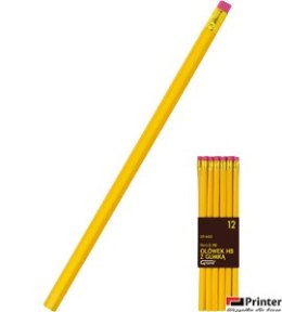 Ołówek z gumką 6602, żółty, 12 szt. FIORELLO 160-1764