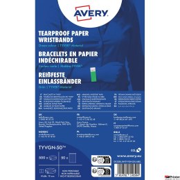 Opaski na rękę Tyvek, 256 _ 19 mm, zielone neonowe, TYVGN_50