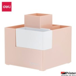 Organizer na biurko - przybornik Deli EZ072, różowy, EZ072P.