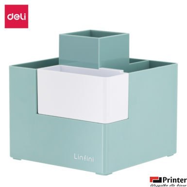 Organizer na biurko _ przybornik Deli EZ072, zielony, EZ072GR.