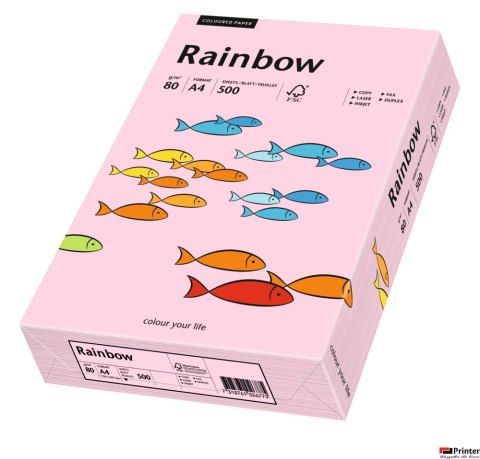 Papier xero kolorowy A3 80g 500 ark. RAINBOW R54R jasnoróżowy 88042522